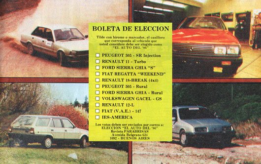 Auto del Año 1986