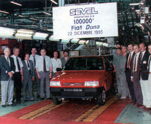 Fiat Duna 100.000. 22 de diciembre de 1993