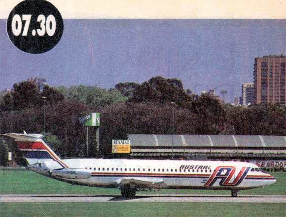 Buenos Aires - Rosario: Auto vs Avión con Ford Escort Ghia Año 1989