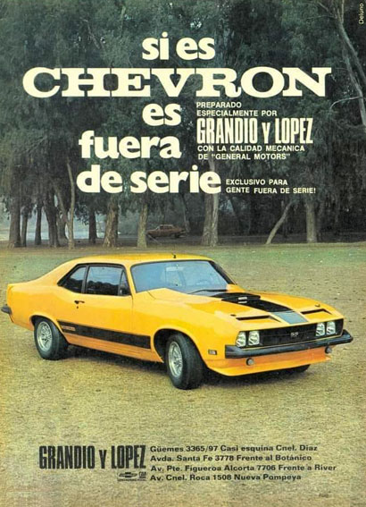 Chevrolet Chevy Chevron S&uacute;per