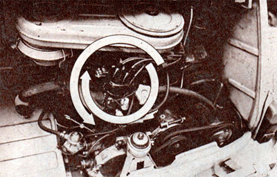 Fiat 600 S - Sentido de giro del motor