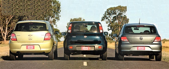 ChevroletAgile 1.4 LTZ vs Fiat Uno Attractive 1.4 Full vs Volkswagen Gol Trend 1.6 Pack Trend