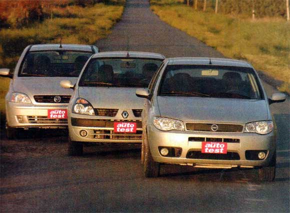 Chevrolet Corsa CD Di vs Fiat Siena ELX TD vs Renault Clio Privilege CDi