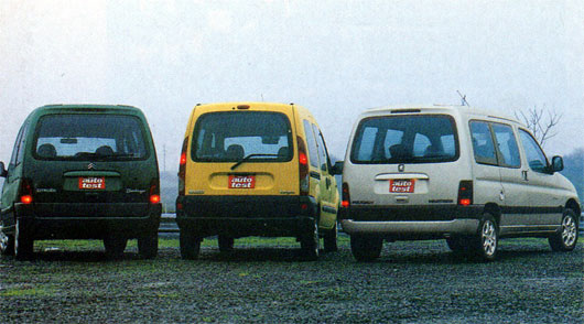 Citroën Berlingo Multispace vs Renault Kangoo RN vs Peugeot Partner Patagónica