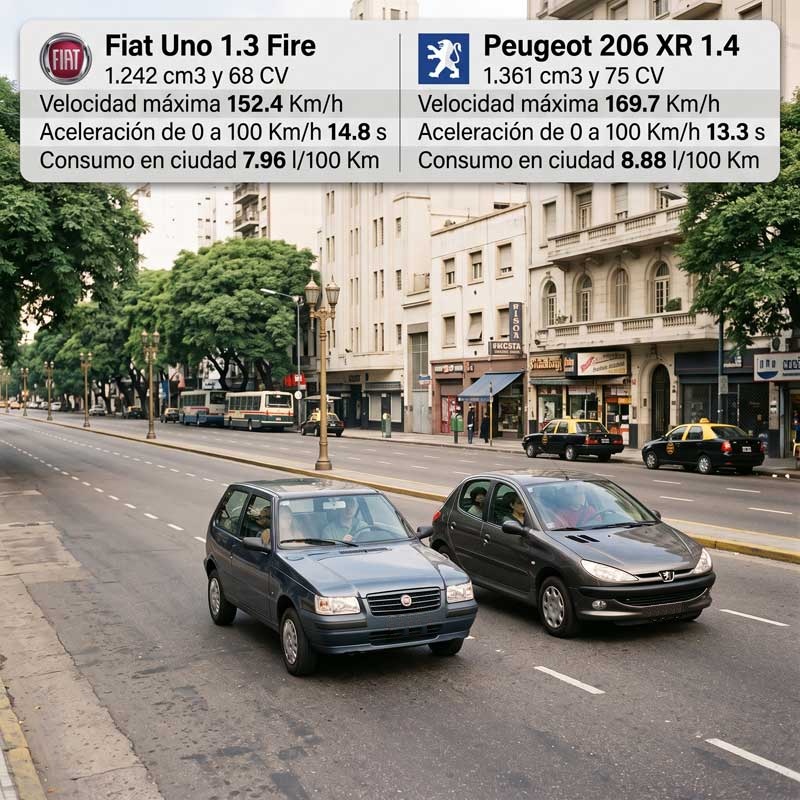 Peugeot 206 XR 1.4 y Peugeot 206 1.6 16v