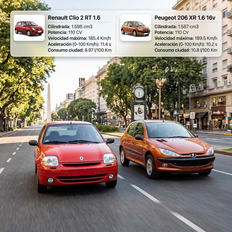 Peugeot 206 XR 1.4 y Peugeot 206 1.6 16v